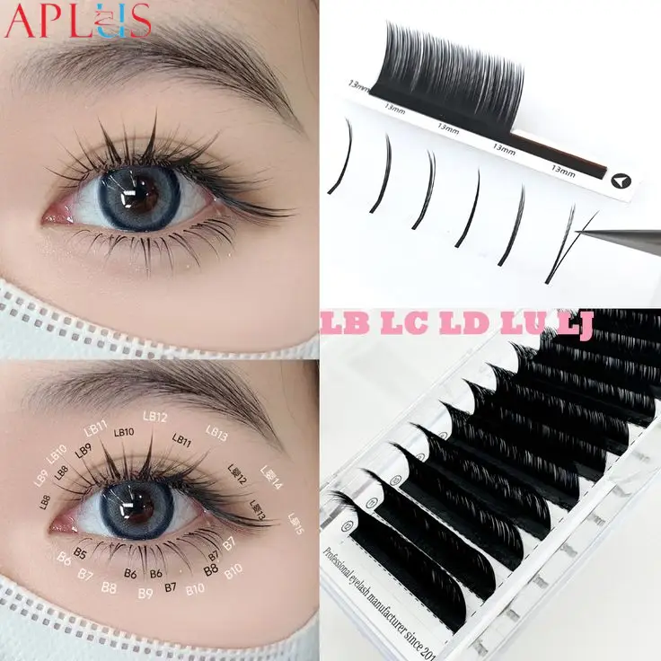 Camellia False Eyelashes LC LB LD LU CU curl Eyelash